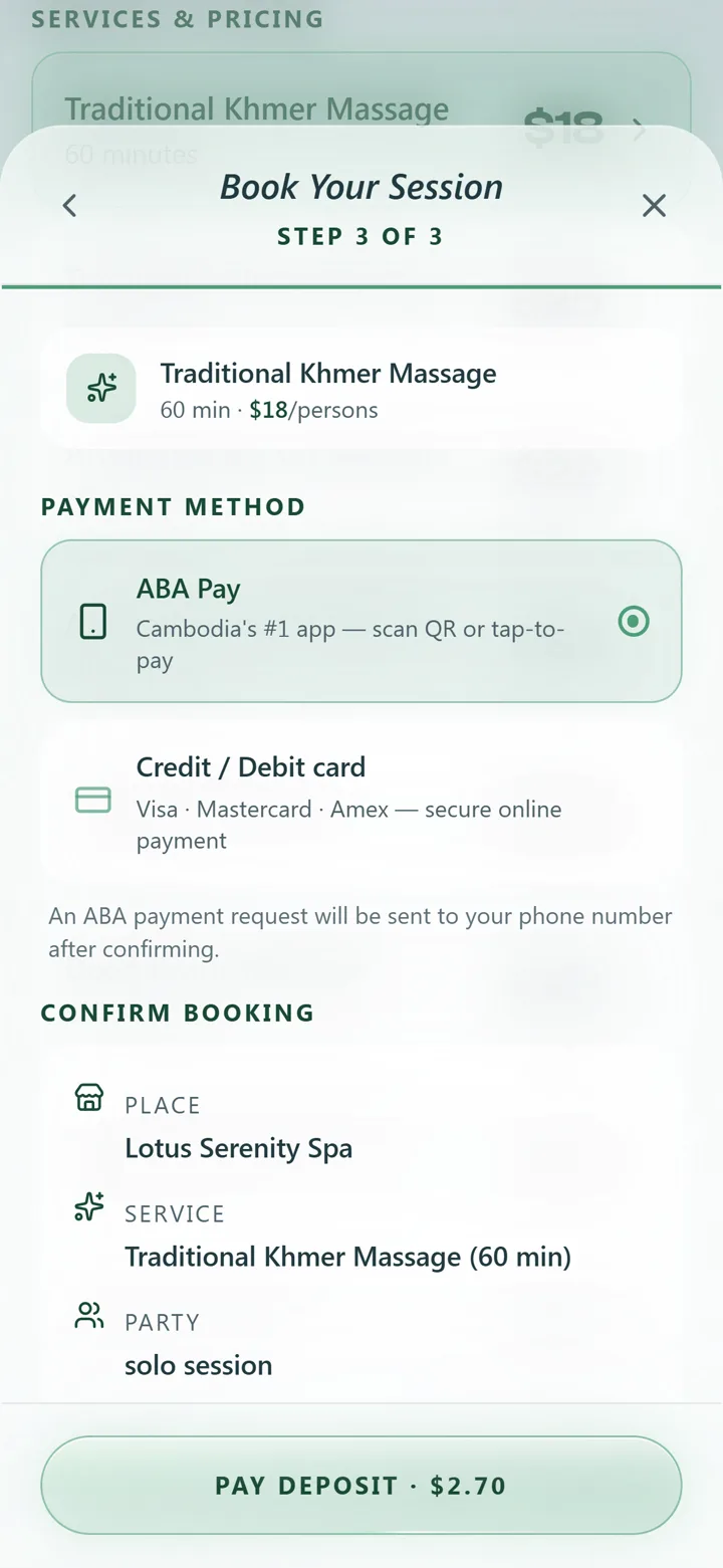 GOZEN — review booking & deposit