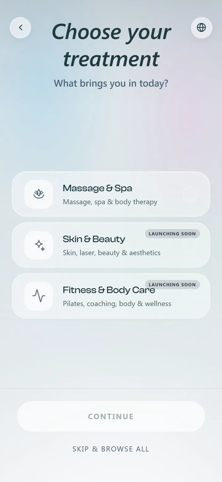 GOZEN — choose your treatment: Massage, Skin & Beauty, Fitness